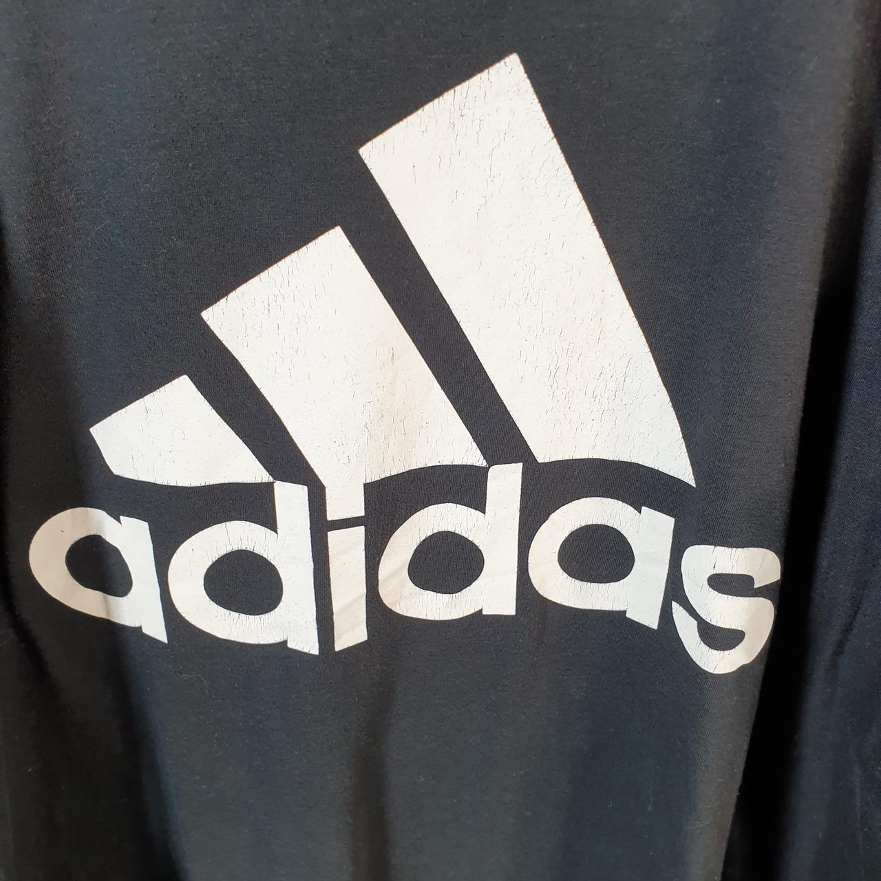 Vintage Adidas Go To Performance Tee T Shirt Men’s XL Black Three Stripes Logo Athletic