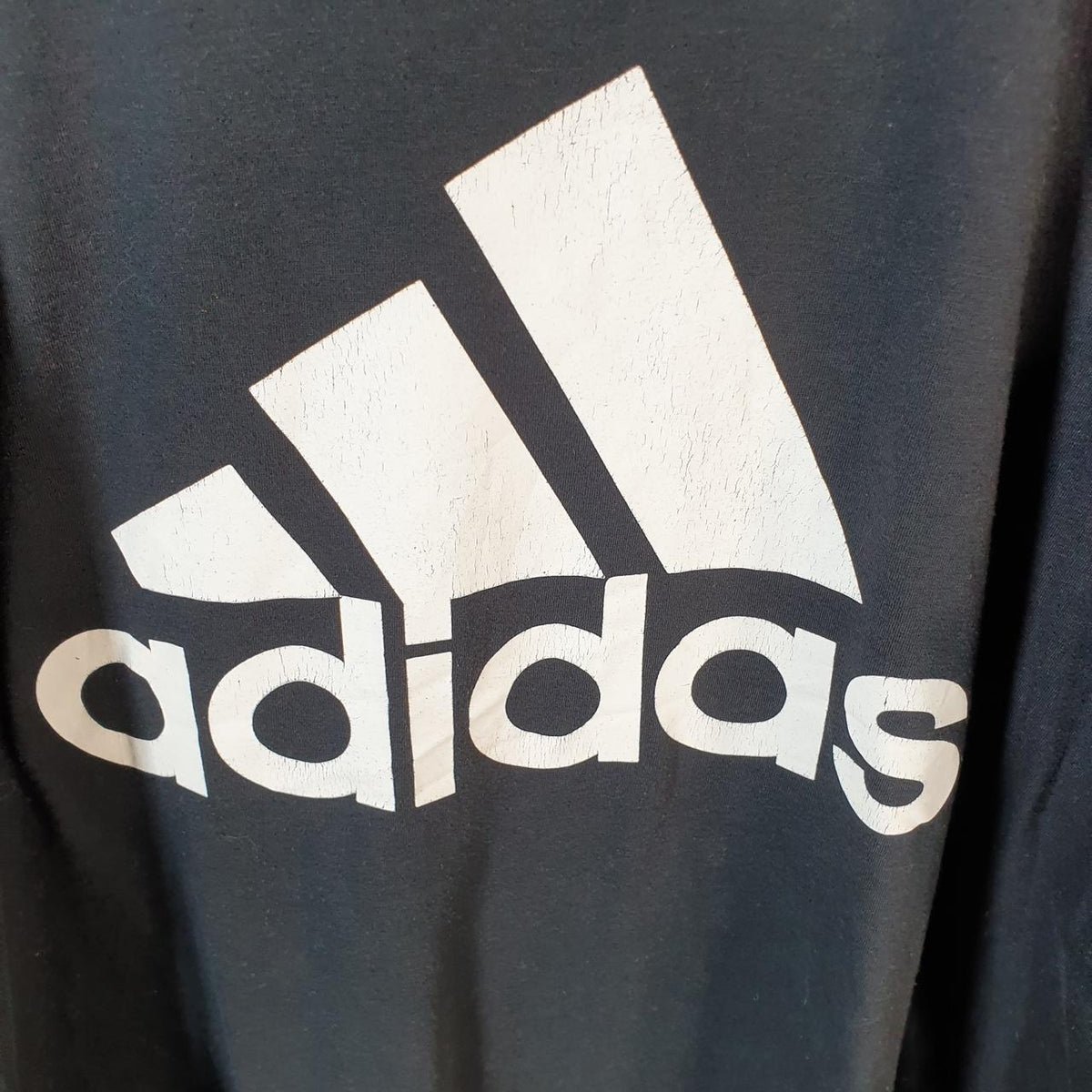 Vintage Adidas Go To Performance Tee T Shirt Men’s XL Black Three Stripes Logo Athletic