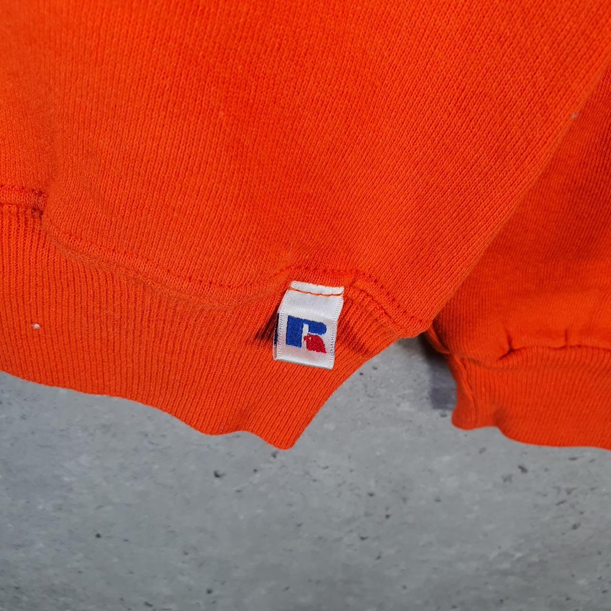 Vintage Russell Athletic USA Sweatshirt Youth XL Orange Pullover Baggy Crewneck