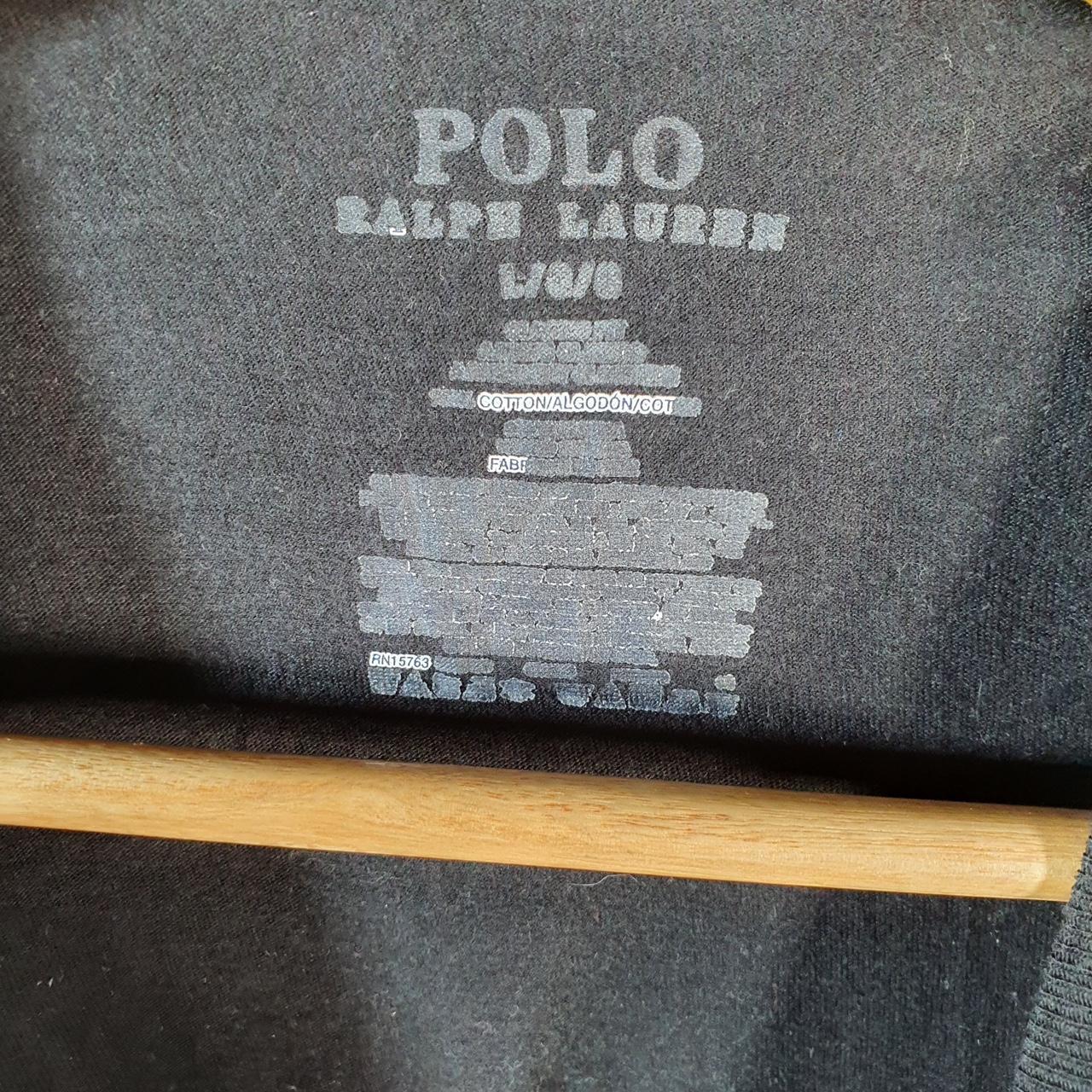 Vintage Ralph Lauren Polo Sport T Shirt Men’s Large Black Custom Fit Embroidered Pony C8644