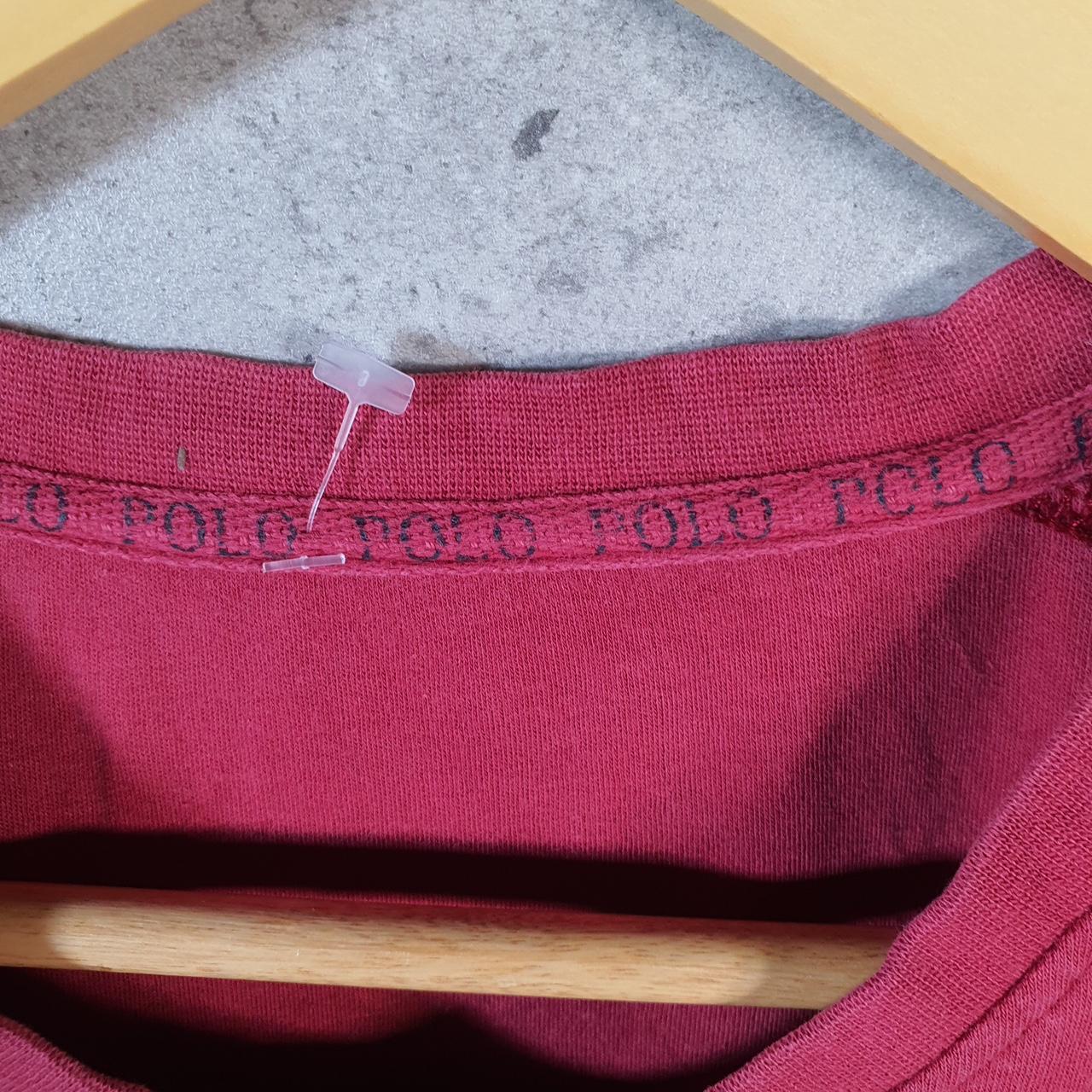 Vintage Ralph Lauren Polo T Shirt Men’s Small Burgundy Embroidered Pony Classic Fit C9680