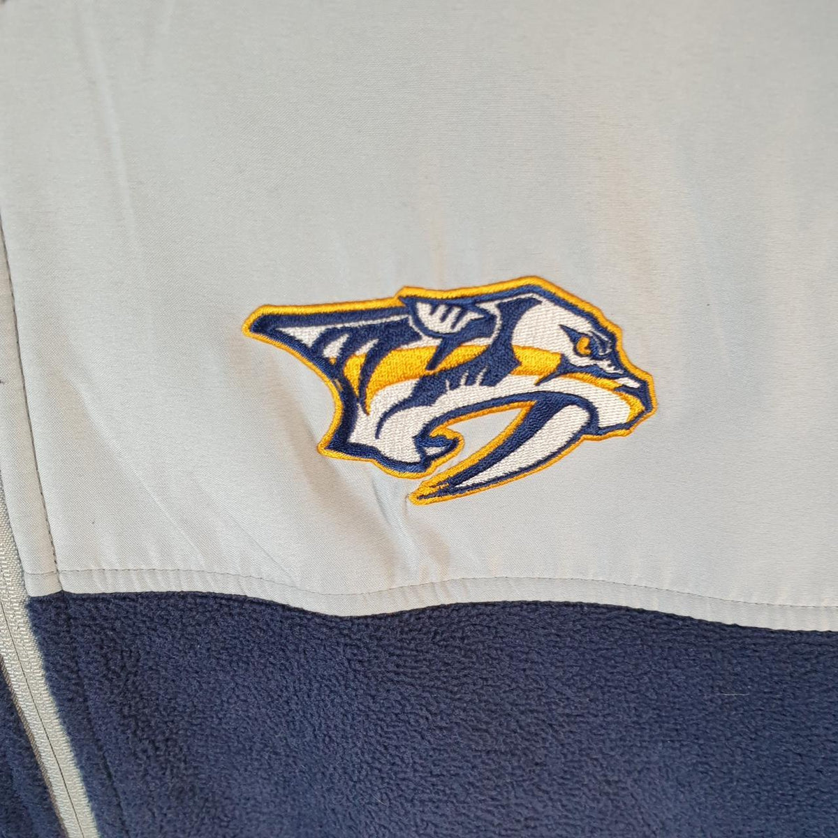 Reebok Nashville Predators Full Zip Fleece Hoodie Womens XL Blue Embroidered