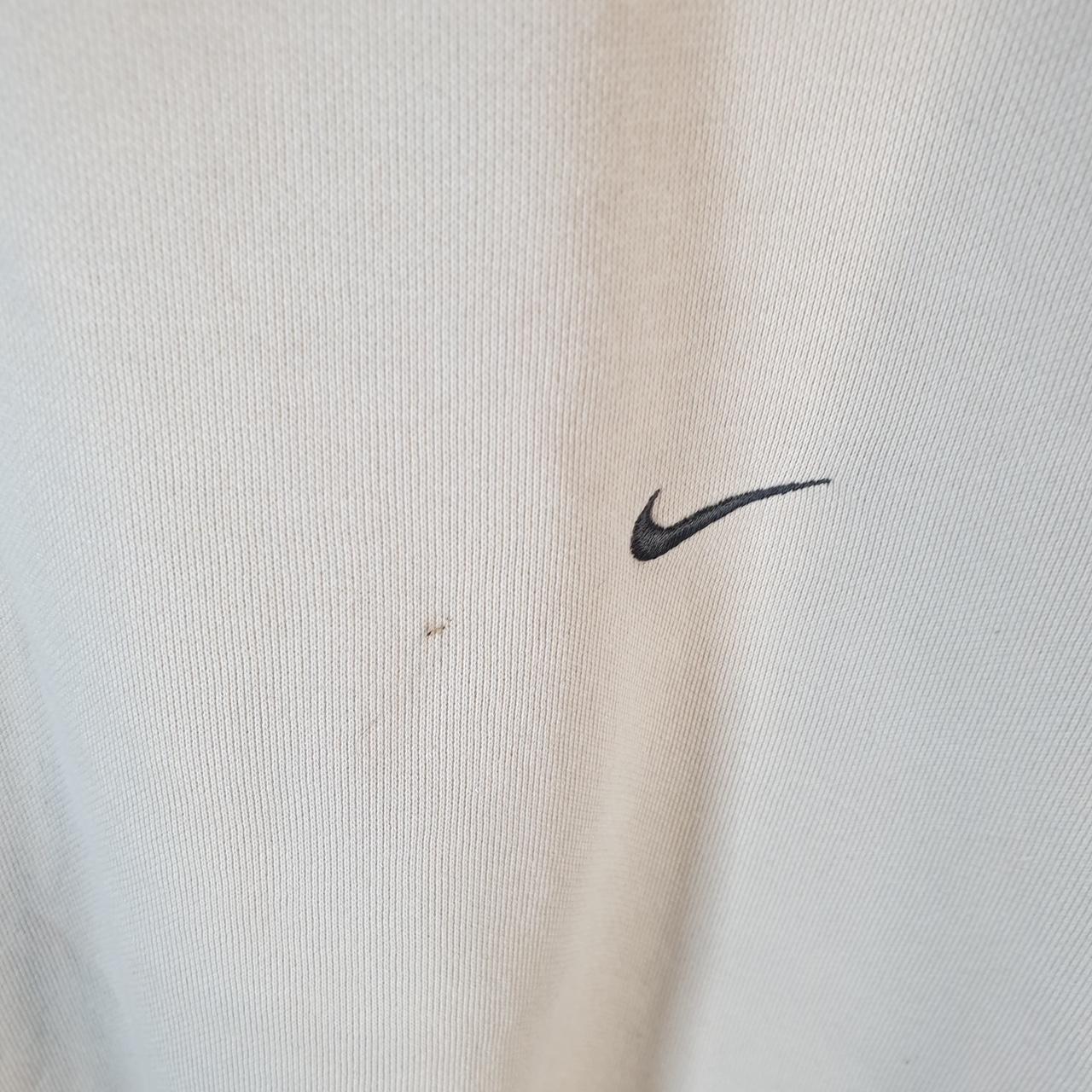 Vintage Nike 90s Embroidered Sweatshirt Men’s 2XL Beige Swoosh Y2K Pullover Logo