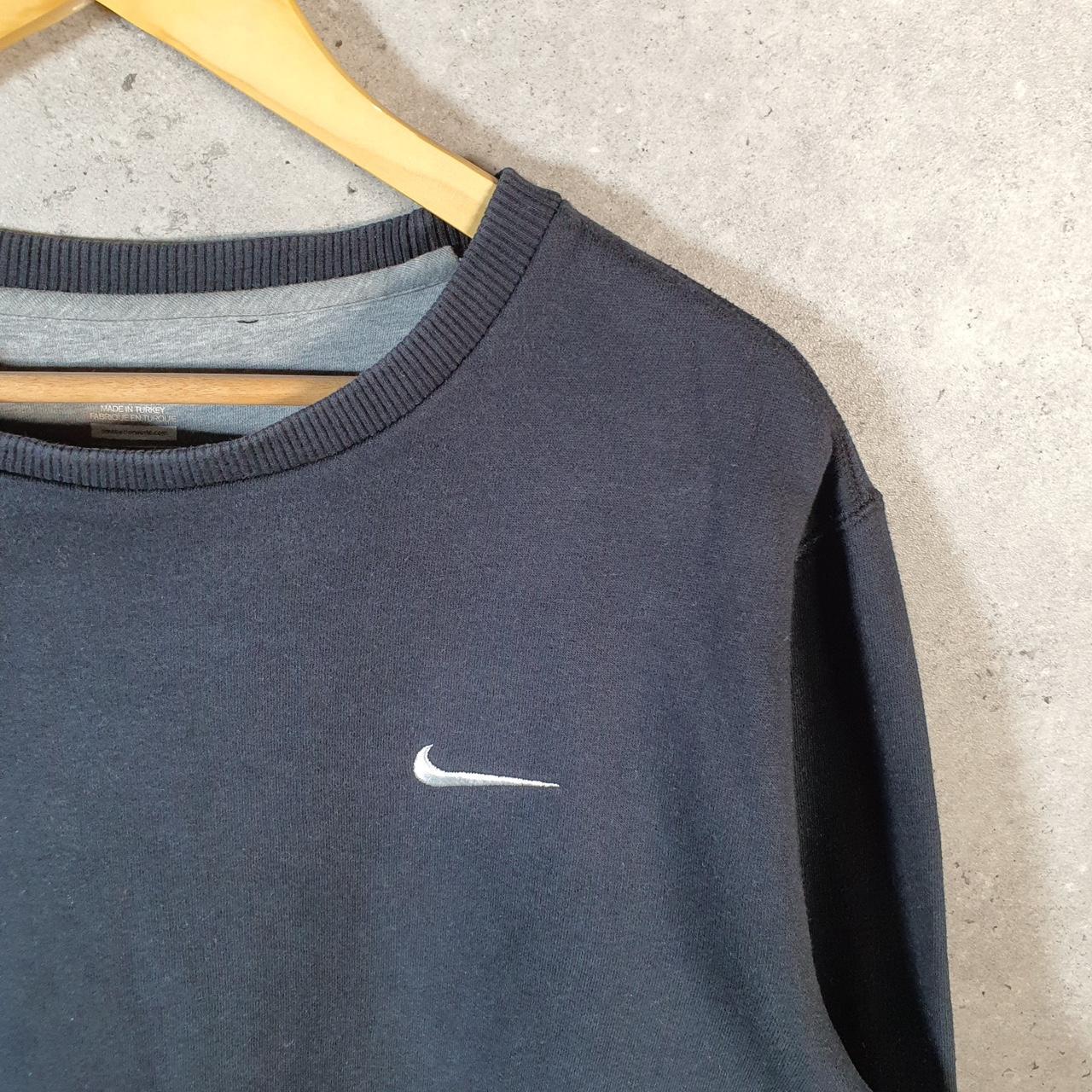 Vintage Nike Club Embroidered Sweatshirt Men’s XL Black Swoosh Y2K Pullover Logo