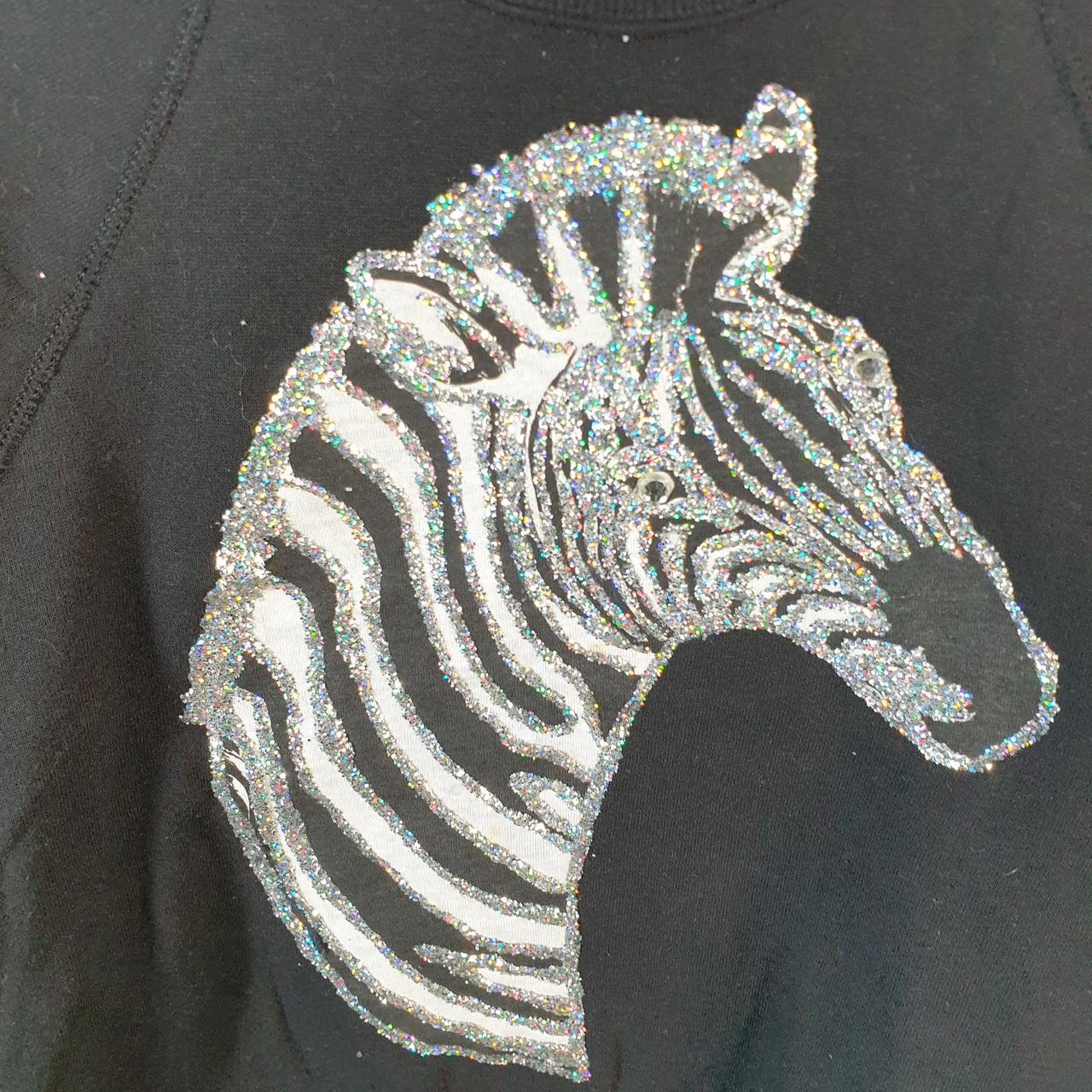 Vintage Lee Heavyweight Sweatshirt Womens Medium Black USA Pullover Zebra