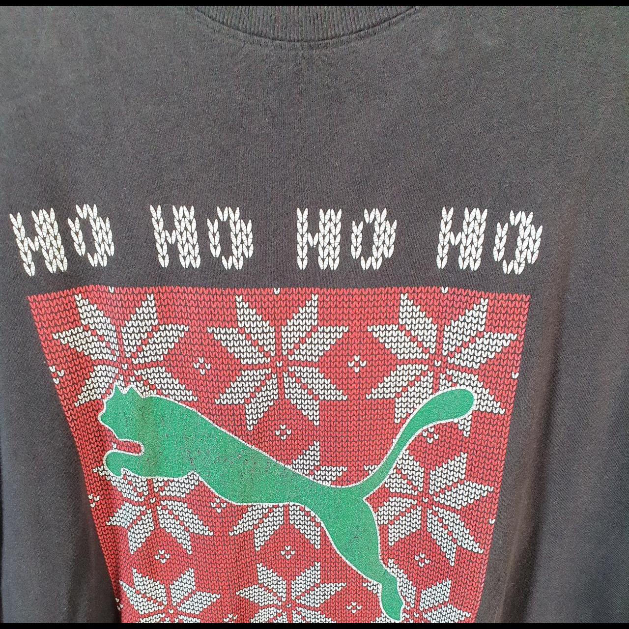 Vintage Puma Spellout T Shirt Mens Medium Black sports Logo Athletic