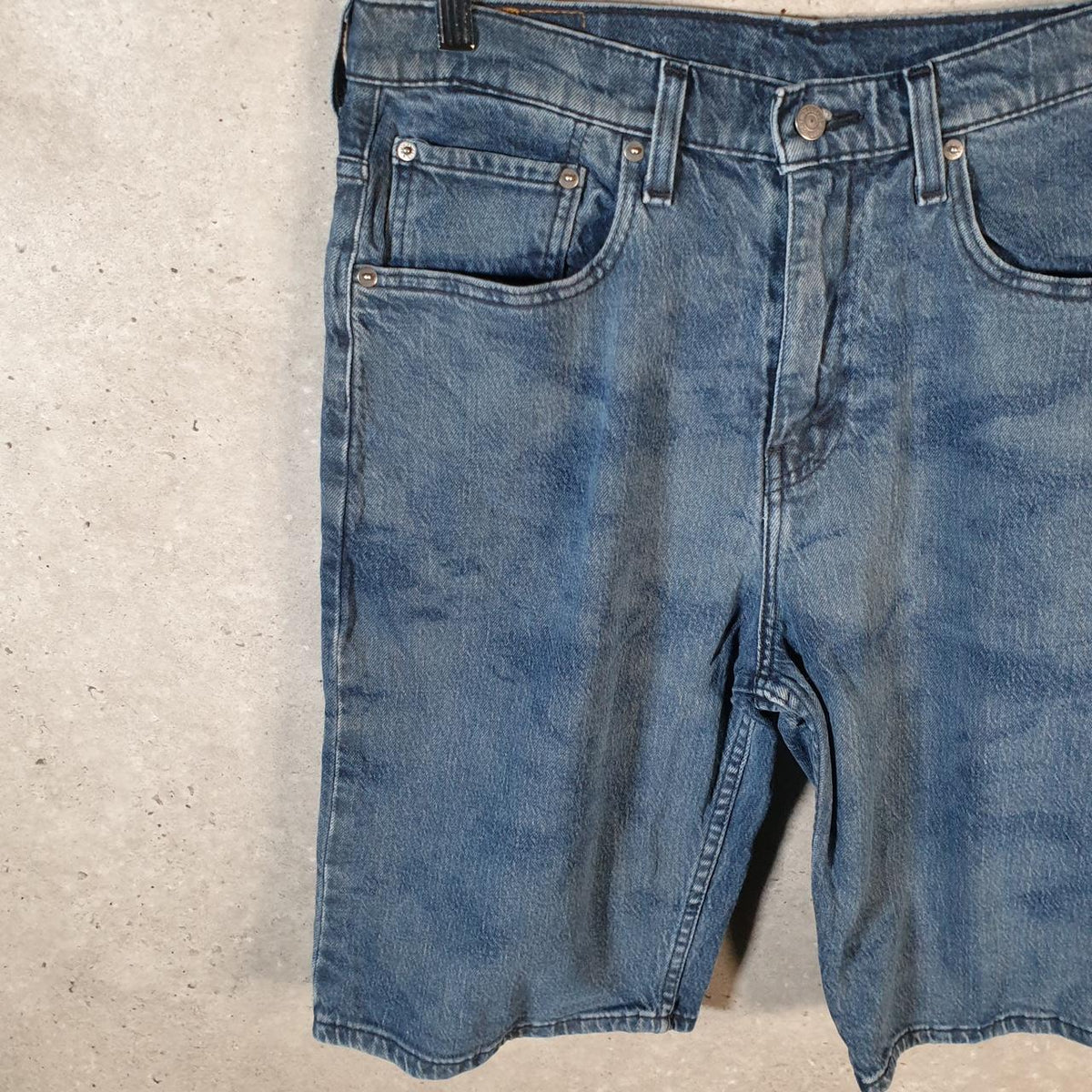 Vintage Levi’s 569 Baggy Shorts Jorts Cargo Men’s W31 Blue Relaxed Denim