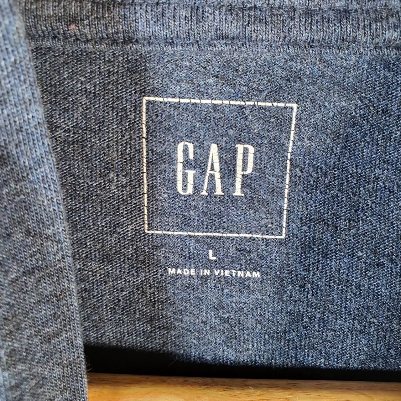 Vintage Gap Hoodie Womens Large Navy Blue Y2K Full Zip Logo