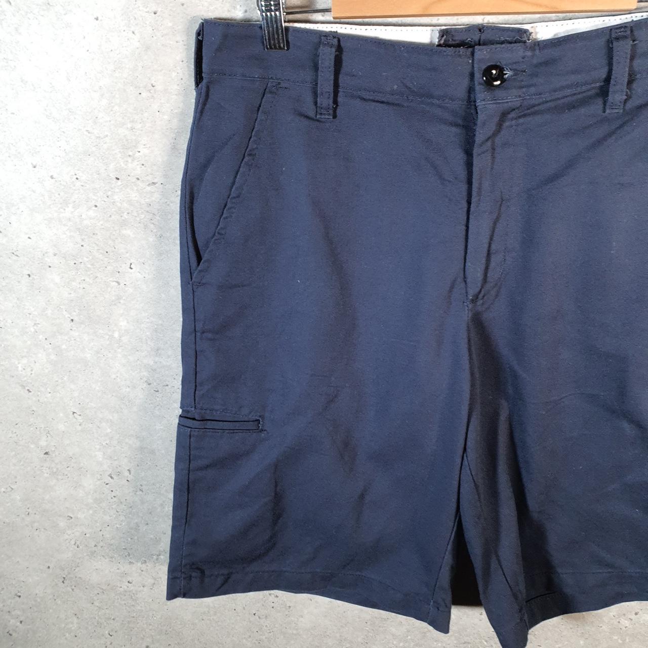 Vintage Red Kap Baggy Chino Shorts Jorts Cargo Mens W34 Navy Blue Loose Fit
