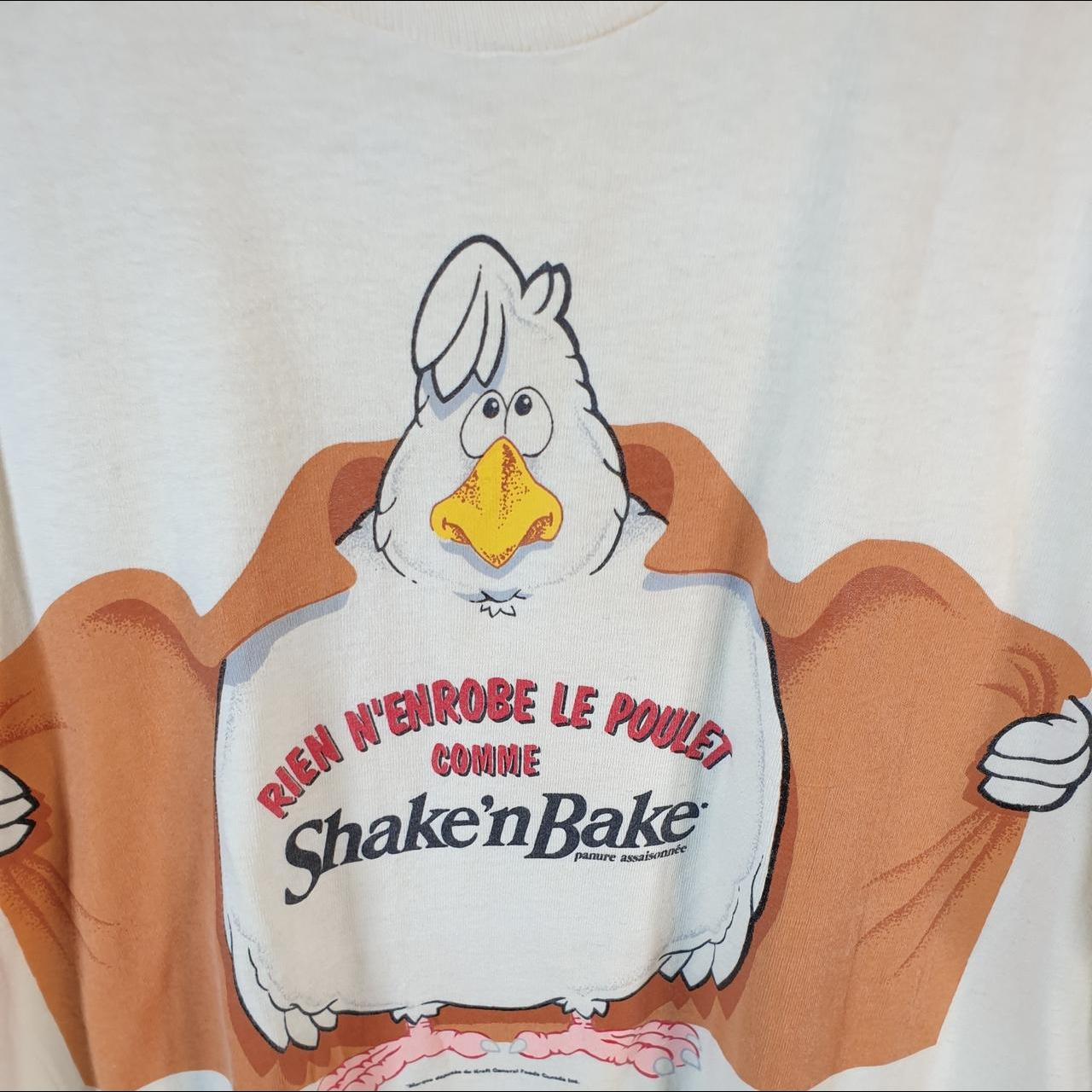 Vintage Fruit of the Loom Shake N Bake Chicken 90s Single Stitch T Shirt Men’s XL Beige