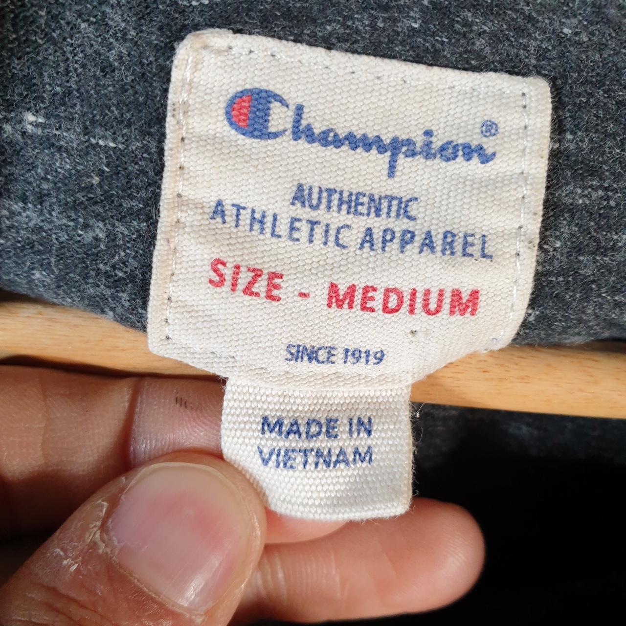 Vintage Champion Hoodie Womens Medium Grey Pro Sport Spellout Pullover