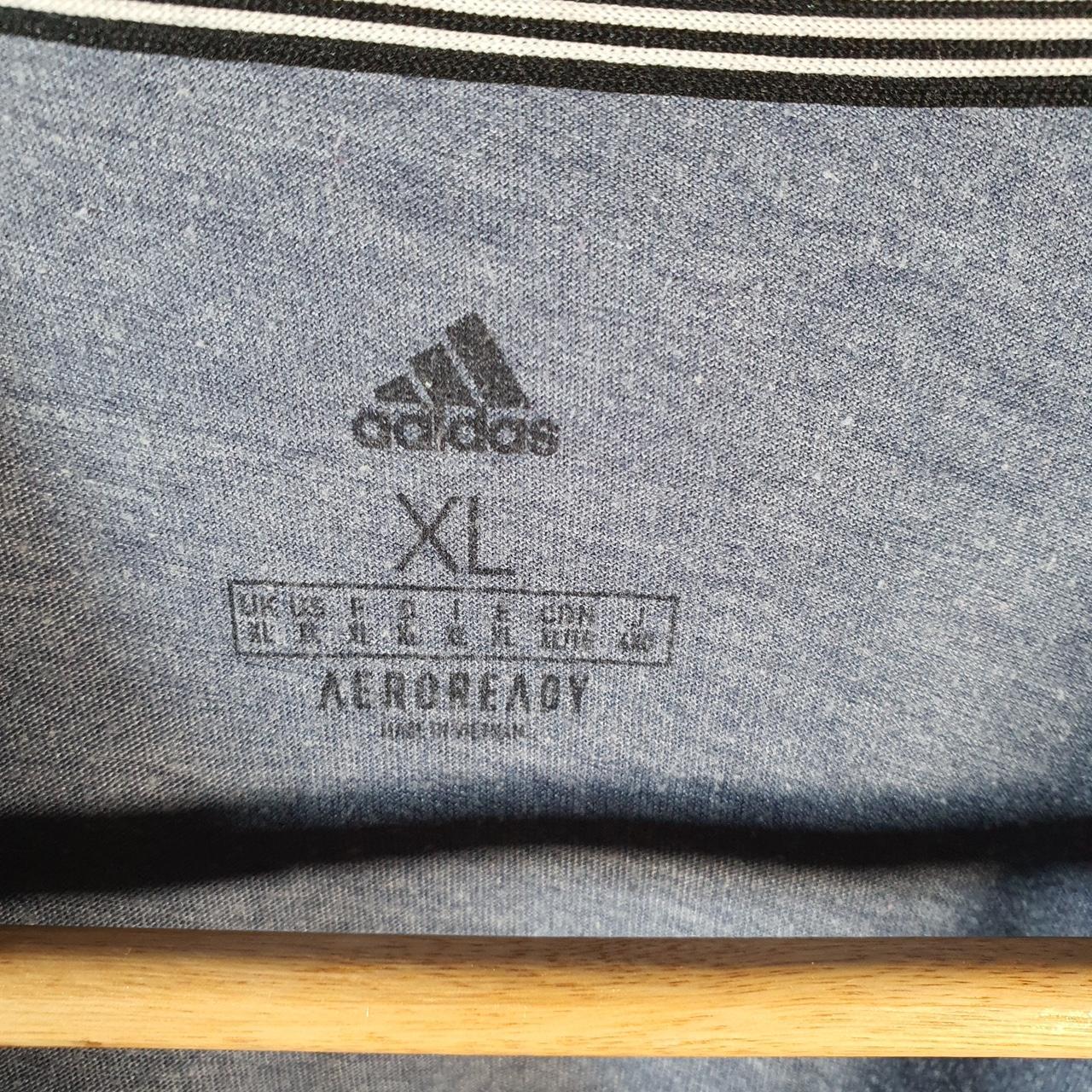 Vintage Adidas Amplifier T Shirt Shirt Men’s XL Grey Three Stripes Logo Athletic C9720