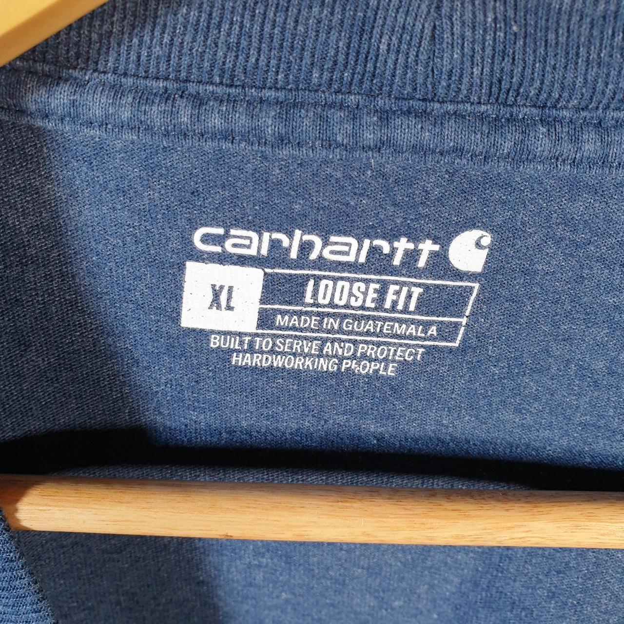 Vintage Carhartt Pocket T Shirt Men’s XL Blue Workwear Chore Utility Loose Fit C9197