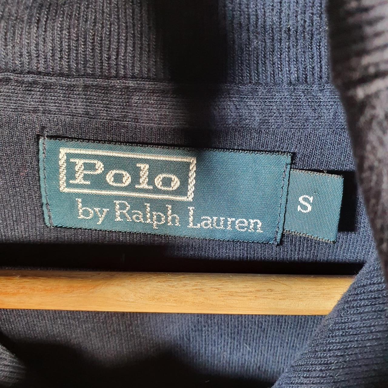 Vintage Ralph Lauren Polo 1/4 Button Sweatshirt Men’s Small Navy Blue Cotton Pullover Pony