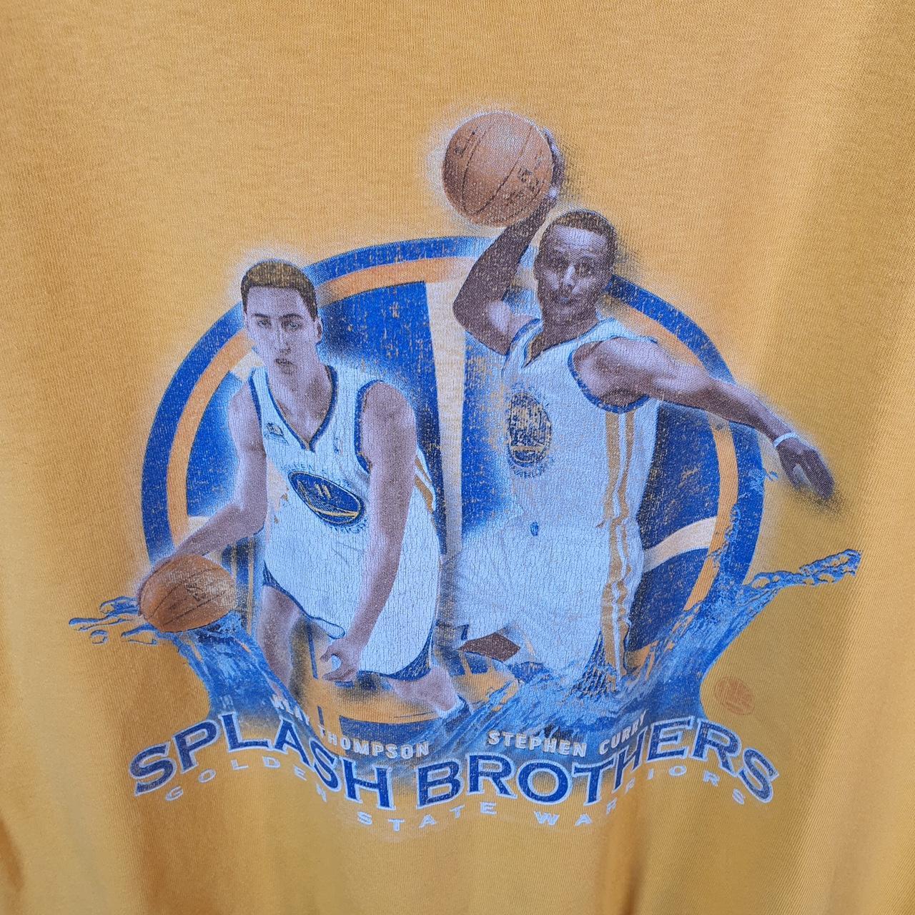 Vintage NBA Golden State Warriors Steph Curry T Shirt Men’s Large Yellow Logo Athletic
