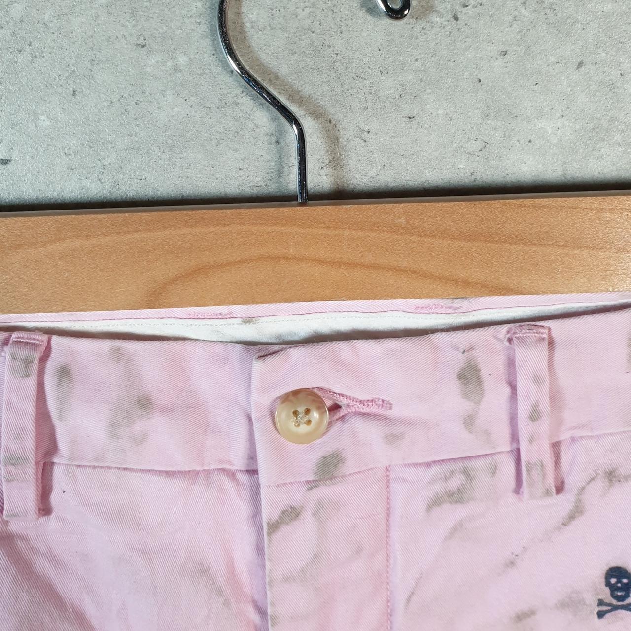 Vintage Ralph Lauren Polo Shorts Jorts Chino Cargo Men’s W30 Pink Skull Bones