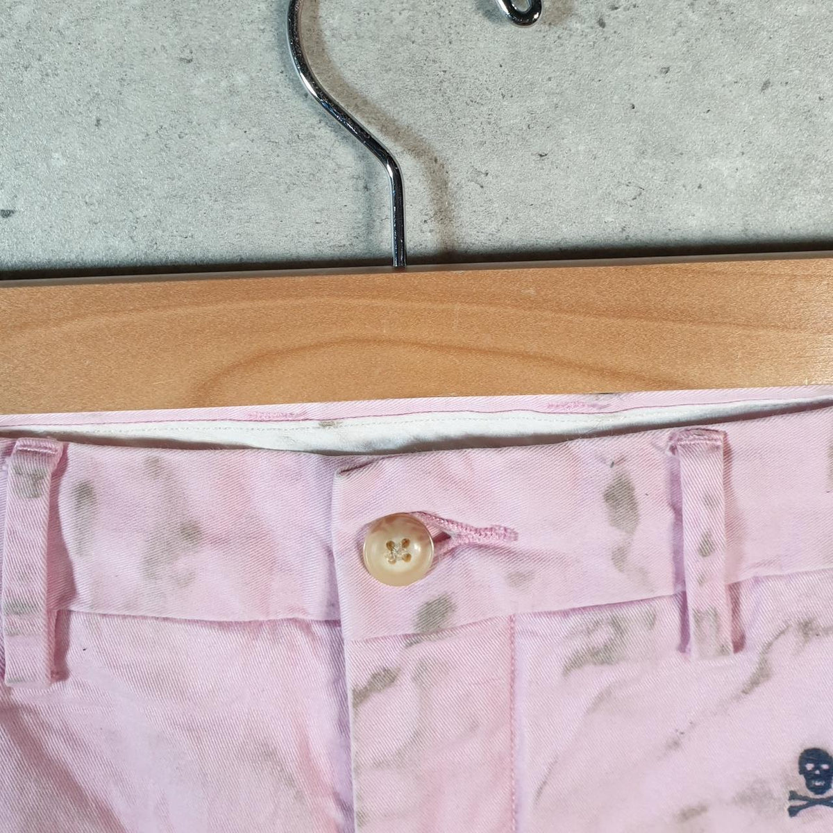 Vintage Ralph Lauren Polo Shorts Jorts Chino Cargo Men’s W30 Pink Skull Bones