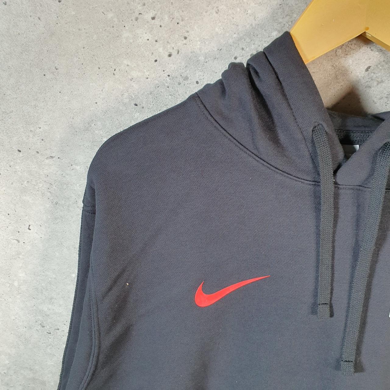 Vintage Nike Baseball GCA Hoodie Mens Medium Black Swoosh Y2K Pullover Logo