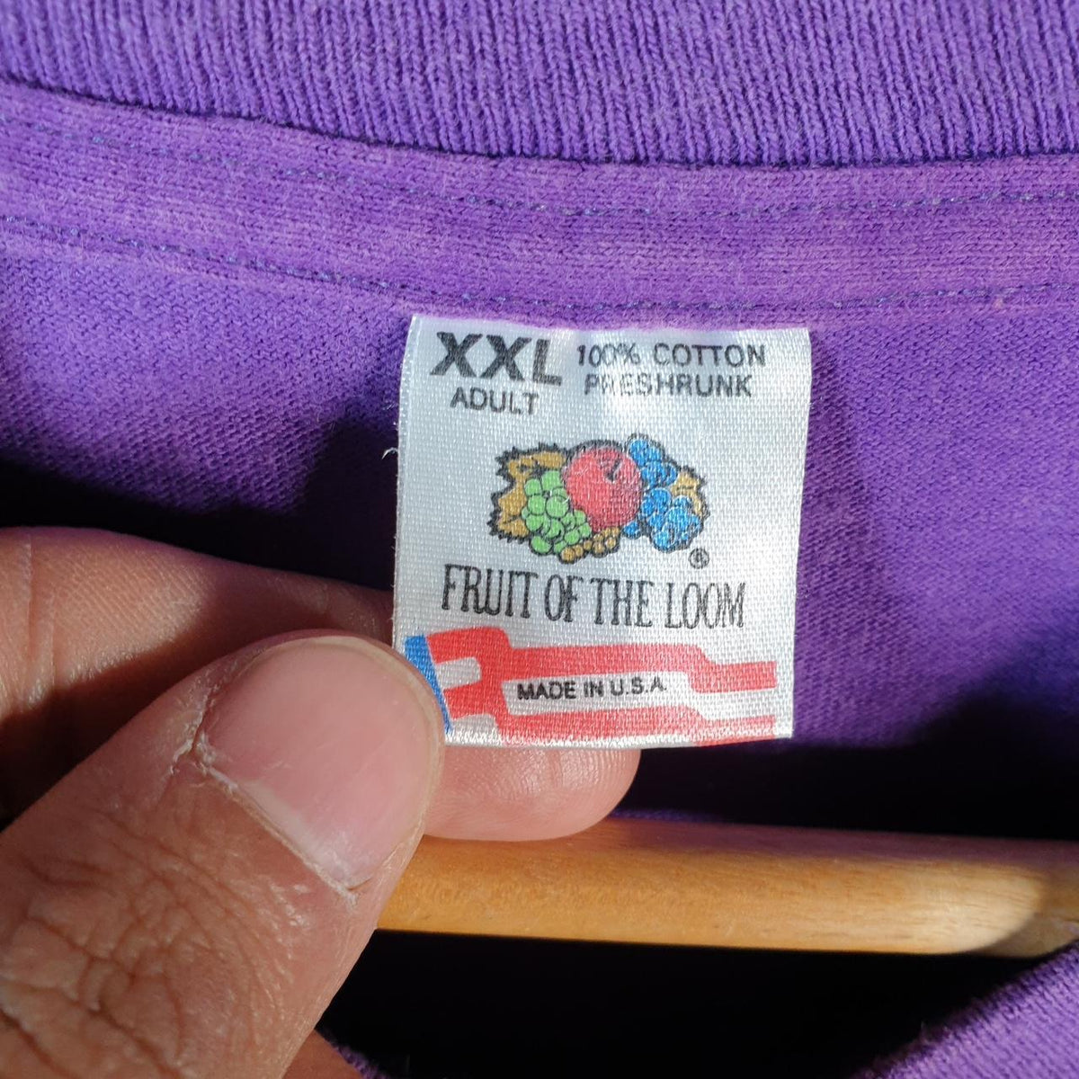 Vintage Fruit of the Loom Jesus Church 1994 Chippewa Valley 90s USA Single Stitch T Shirt Men’s 2XL Purple Big Fish Vintage