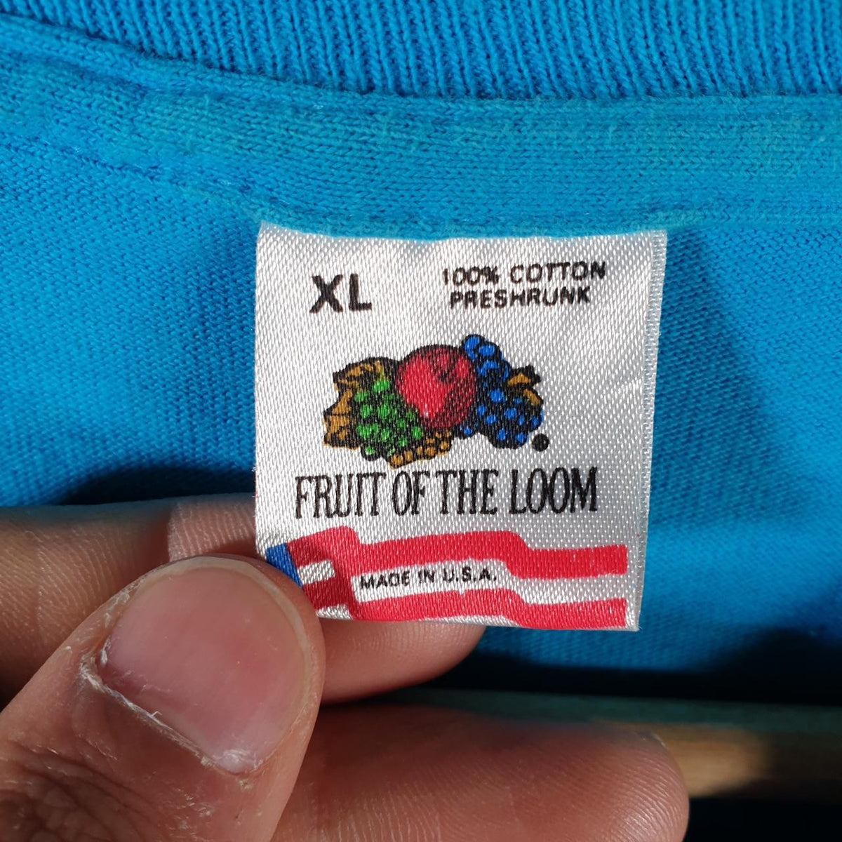 Vintage Best Fruit of the Loom Outdoor Landscaping USA Single Stitch T Shirt Men’s XL Blue Big Fish Vintage