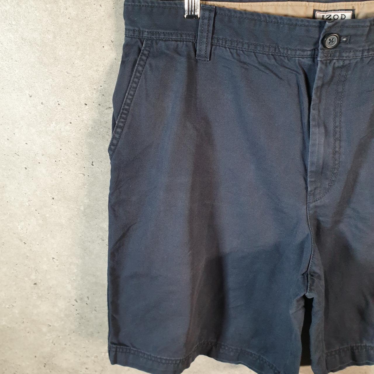 Vintage Izod Golf Chino Shorts Jorts Cargo Men’s W38 Navy Blue Baggy Cotton