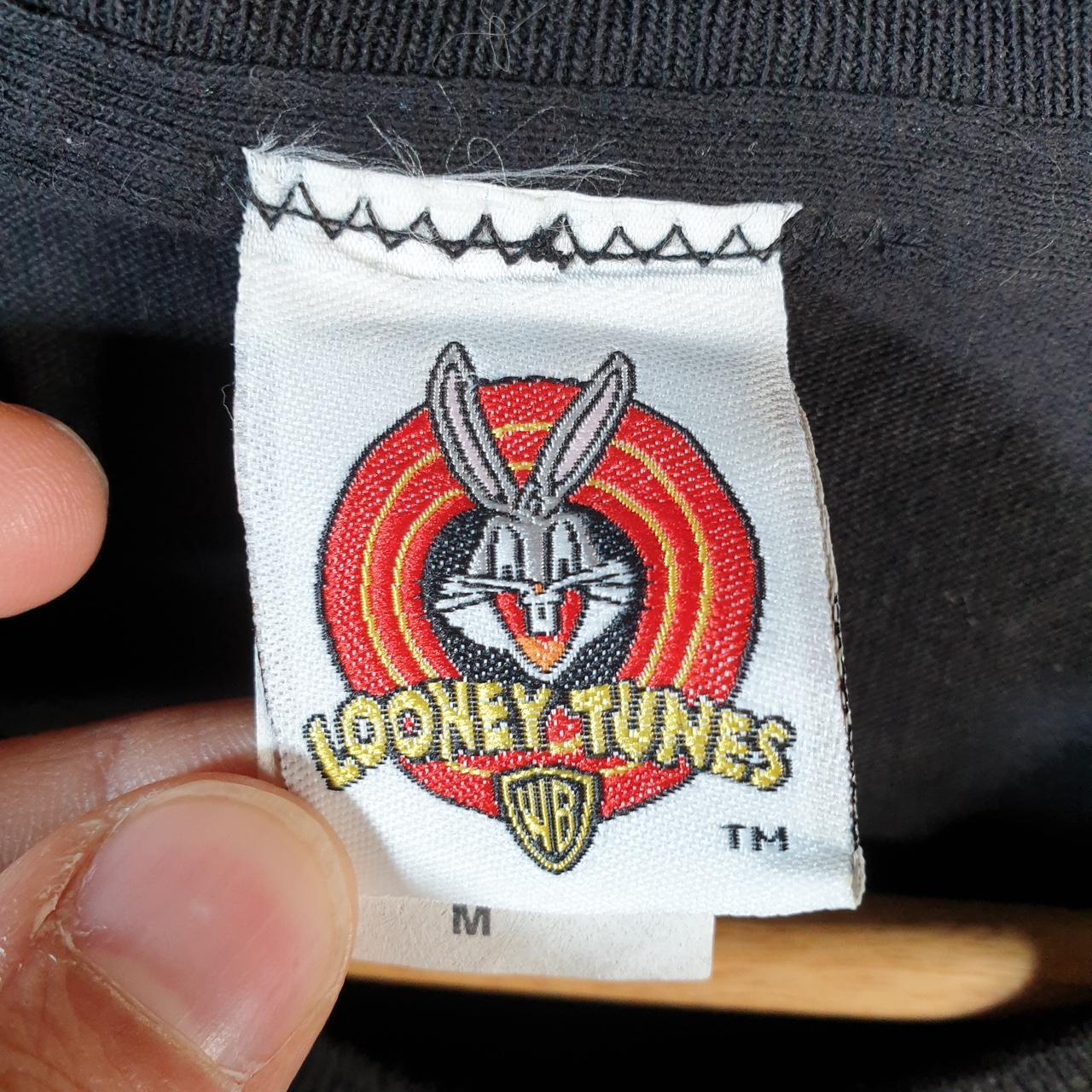 Vintage Looney Tunes Tasmanian Devil Embossed 90s T Shirt Men’s M Black Graphic