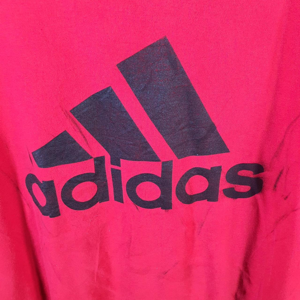 Vintage Adidas Amplifier T Shirt Men’s XL Red Three Stripes Logo Athletic