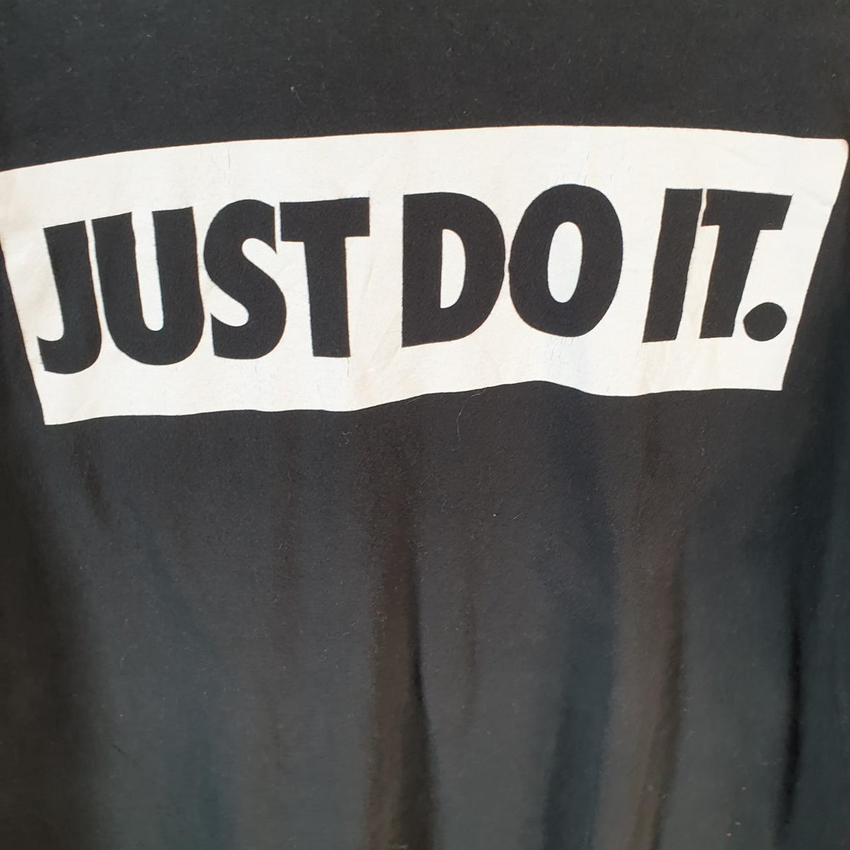 Vintage Nike Spellout Just Do It T Shirt Men’s Large Black Logo Swoosh Athletic