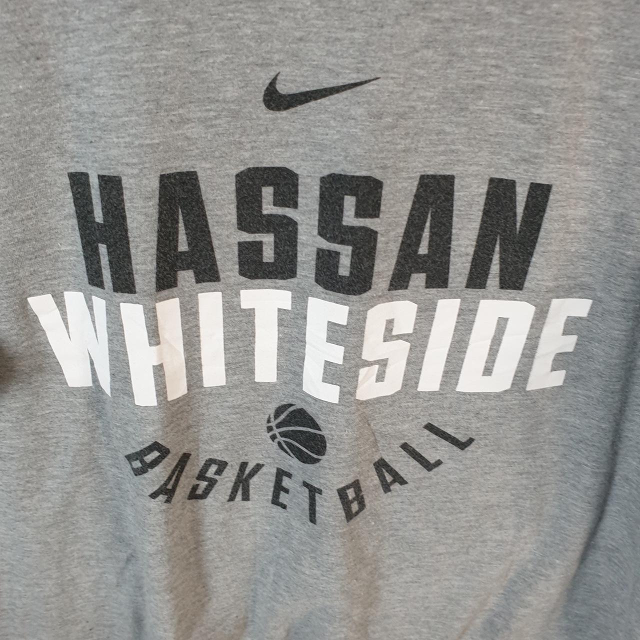 Vintage Nike Hassan Whiteside Just Do It T Shirt Men’s Medium Grey Logo Printed Swoosh Athletic