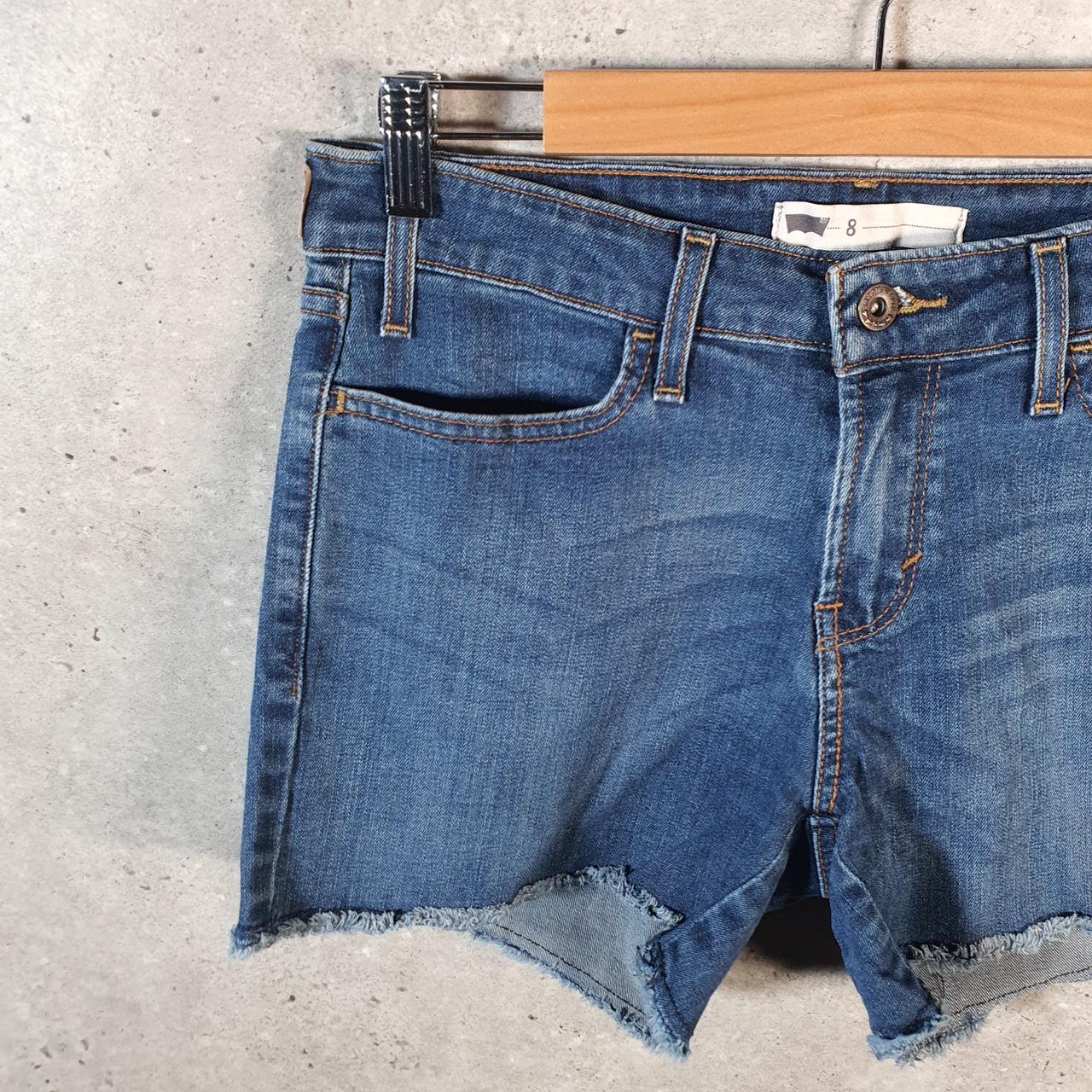 Vintage Levi’s Cut Off Shorts Jorts Cargo Womens W28 Blue Relaxed Denim