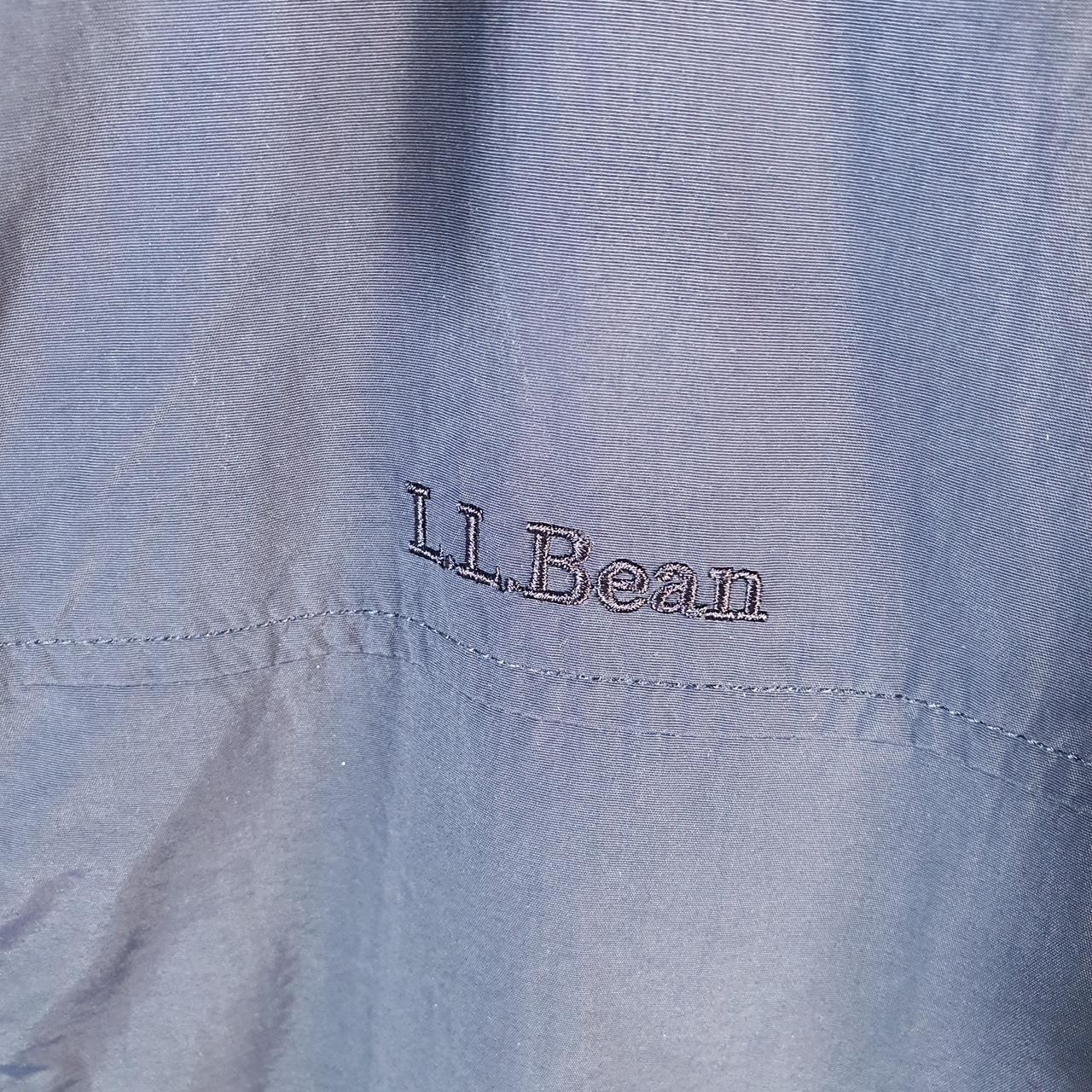 Vintage L.L. Bean Outdoors Nylon Jacket Mens Large Navy Blue Full Zip Waterproof