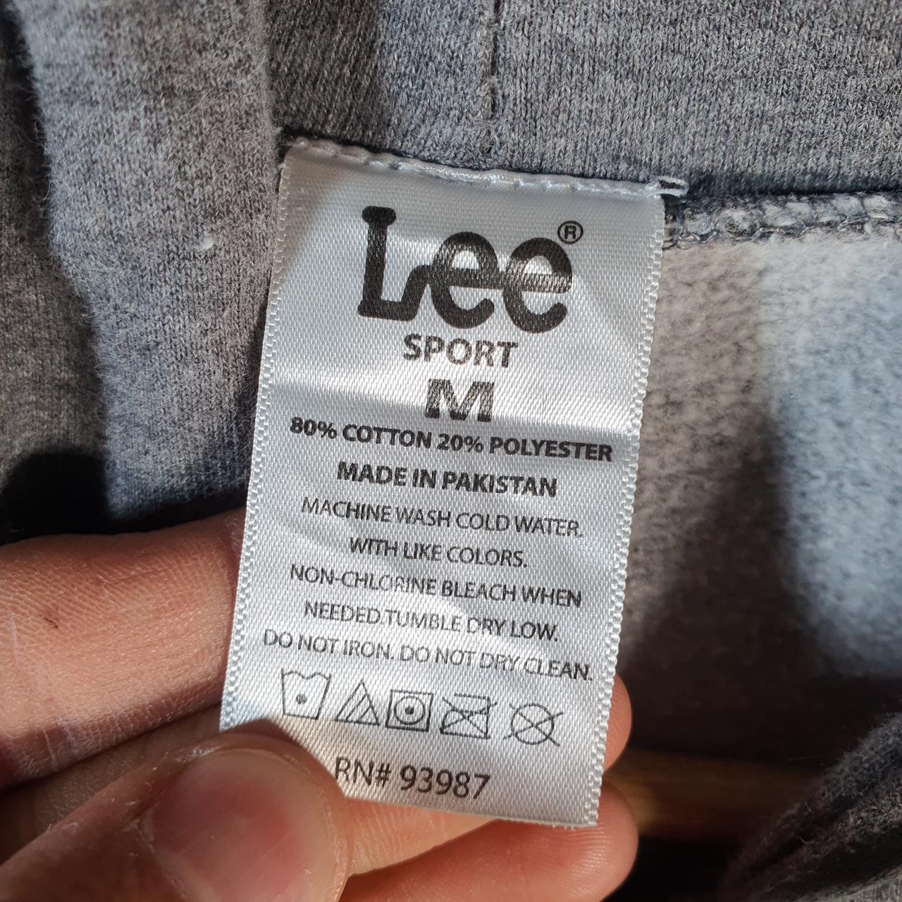 Vintage Lee Sport Hoodie Womens Medium Grey USA Full Zip