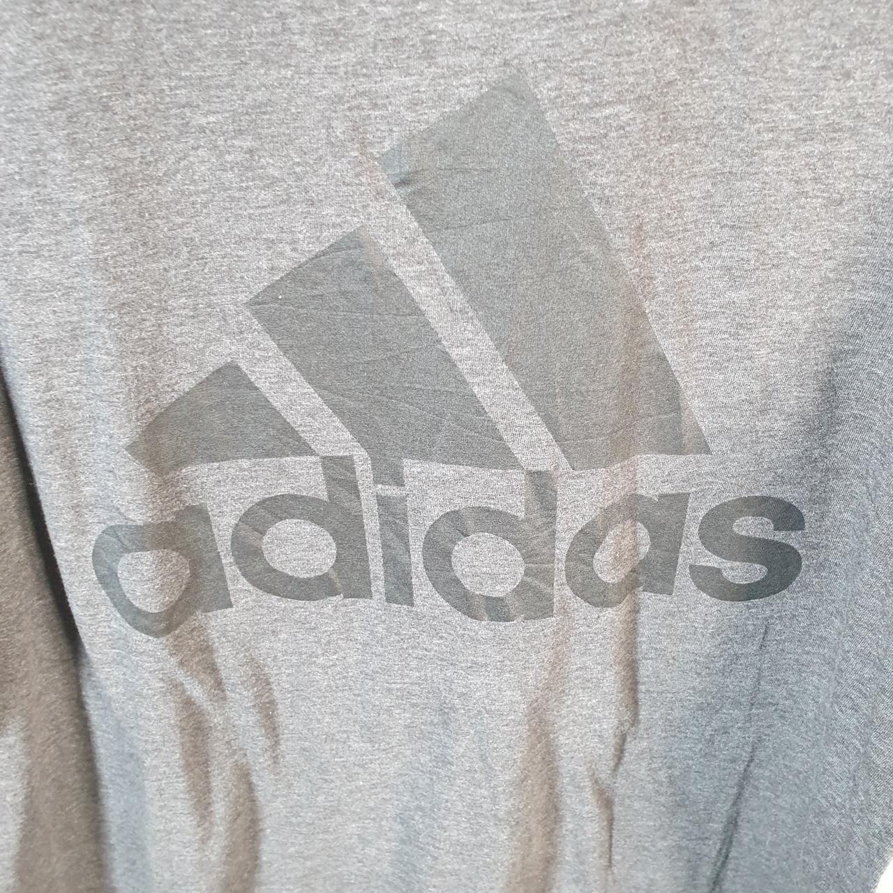 Vintage Adidas Amplifier T Shirt Men’s Medium Grey Three Stripes Logo Athletic