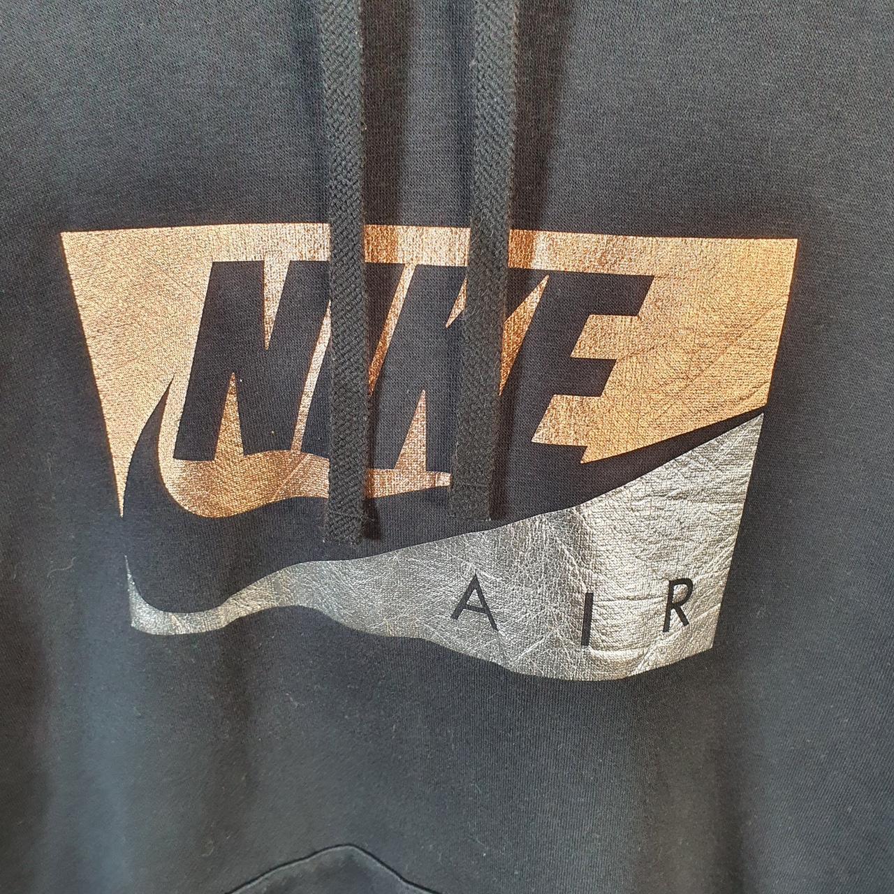 Vintage Nike Air Hoodie Mens Large Black Swoosh Y2K Pullover Logo