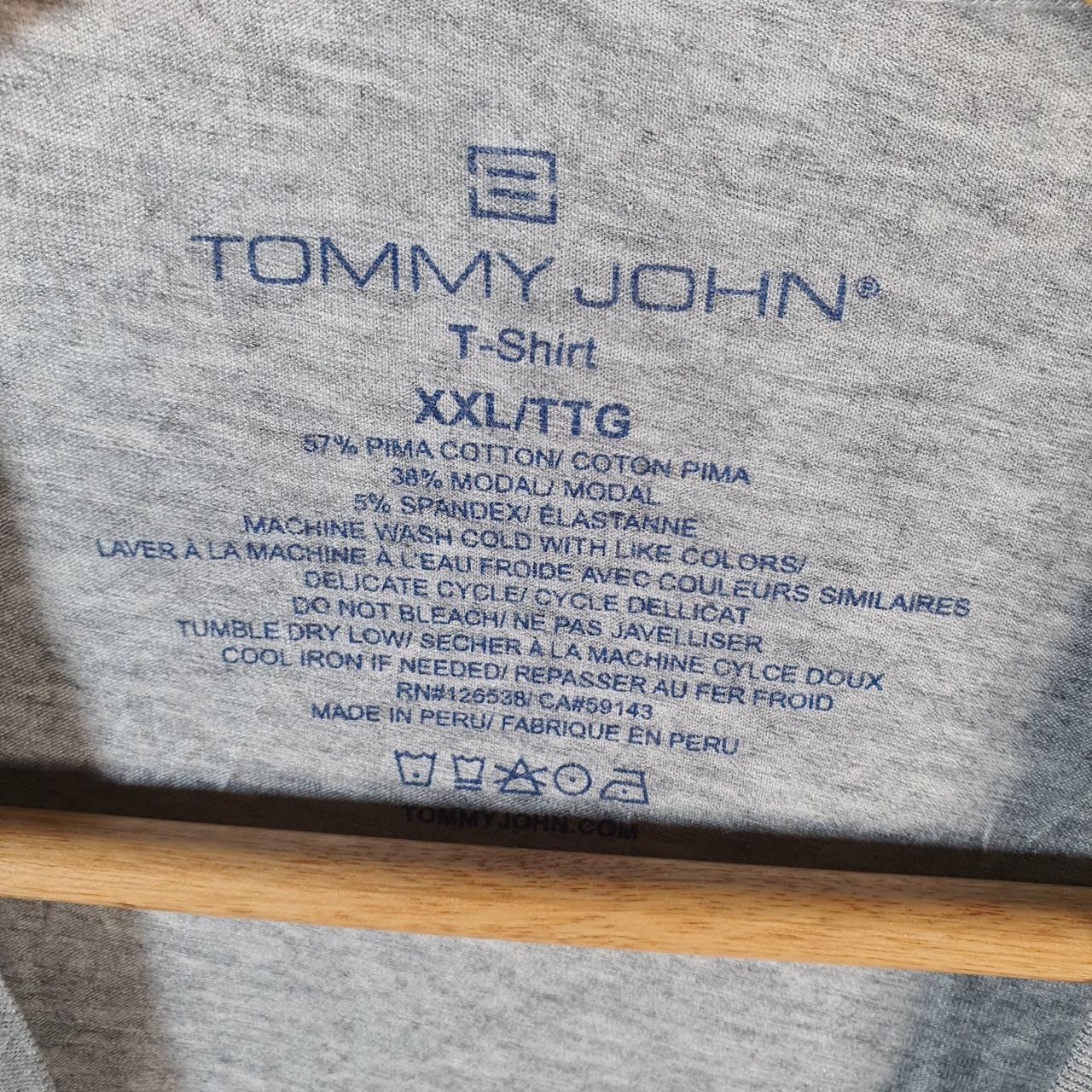 Vintage Tommy John T Shirt Men’s 2XL Grey Standard Fit Casual Blank