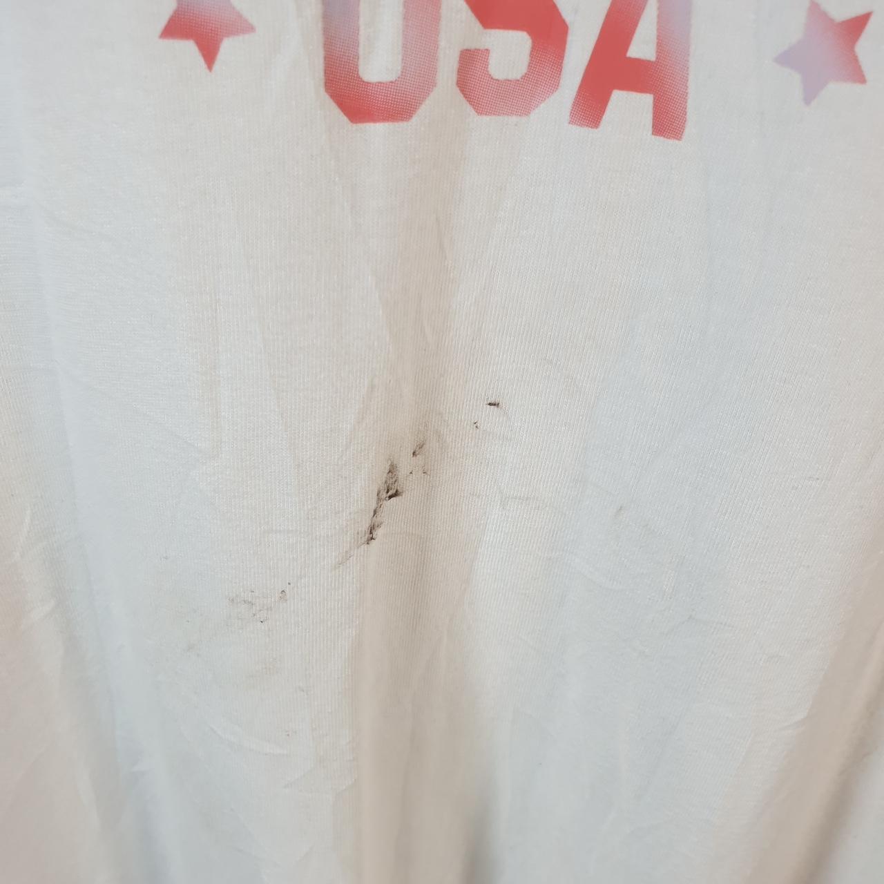 Vintage Adidas Spellout USA Retro T Shirt Womens Medium White Logo Athletic