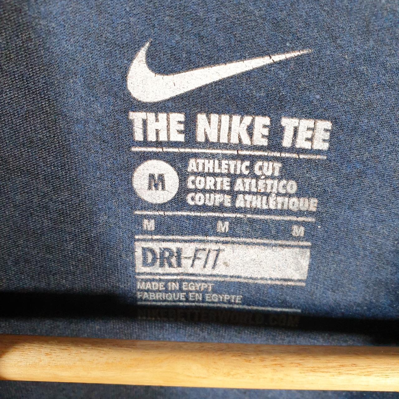 Vintage Nike Dri Fit USA Olympics T Shirt Men’s Medium Blue Swoosh Logo Athletic