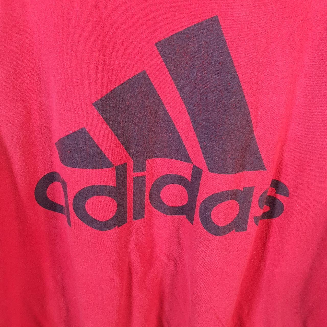 Vintage Adidas Go To Tee T Shirt Men’s Large Red Three Stripes Logo