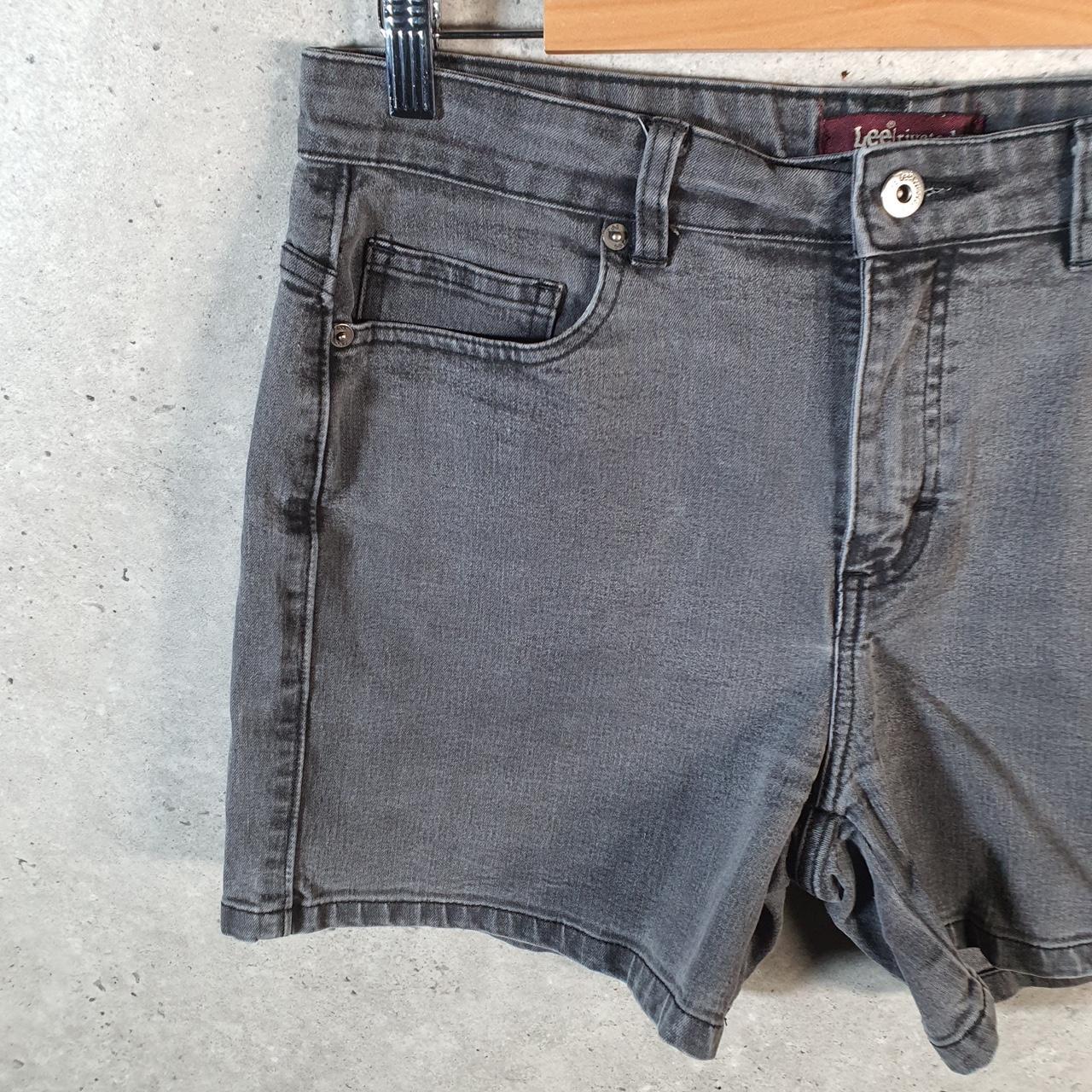 Vintage Lee Baggy Shorts Jorts Cargo Womens W32 Grey Denim Relaxed Cargo