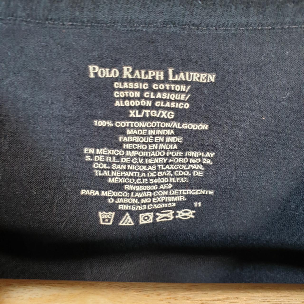 Vintage Ralph Lauren Polo T Shirt Men’s XL Black Embroidered Classic Fit Pony C8576