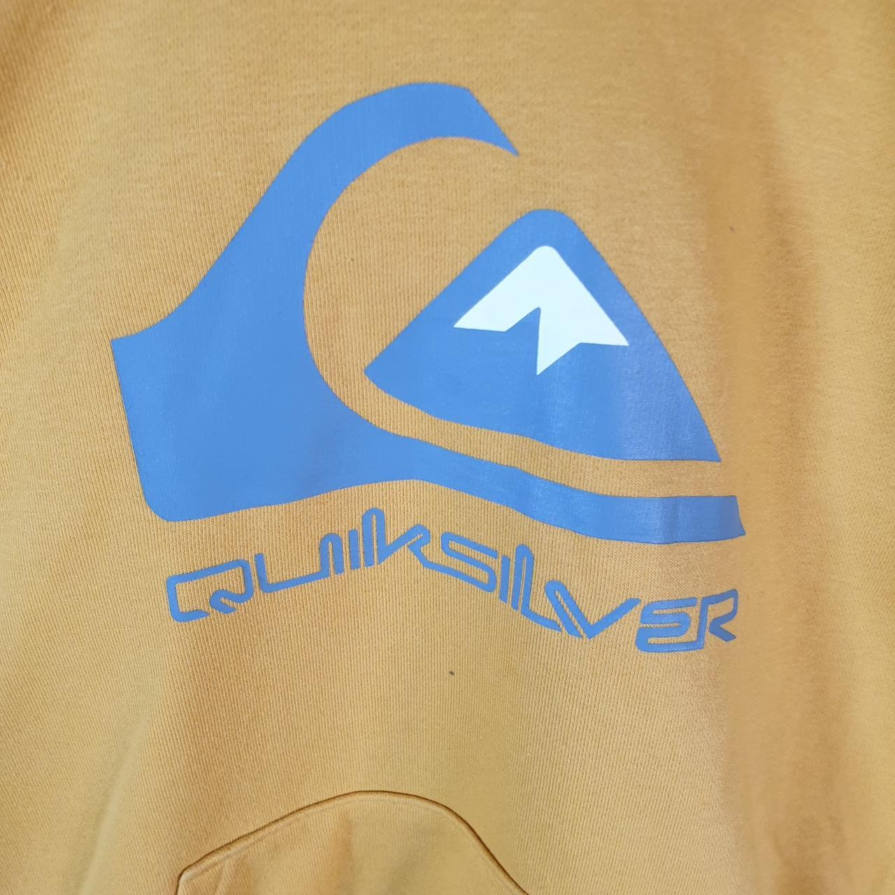 Quiksilver Graphic Hoodie Womens Medium Yellow Pullover