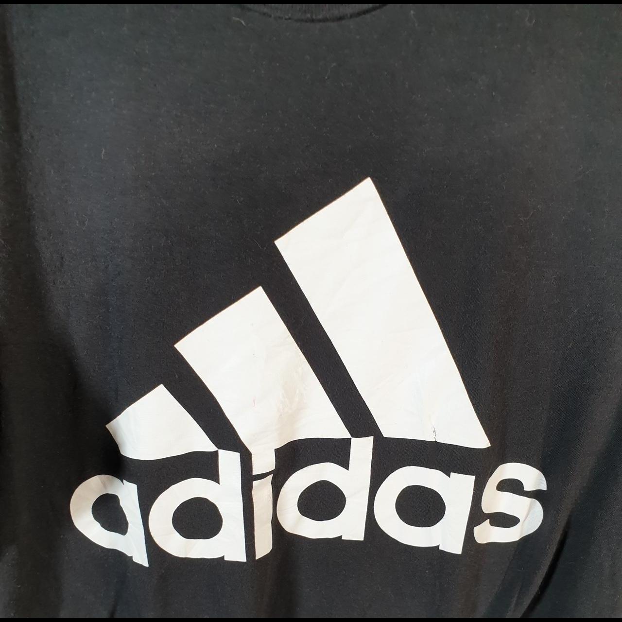 Vintage Adidas Amplifier T Shirt Men’s Medium Black Three Stripes Logo Athletic