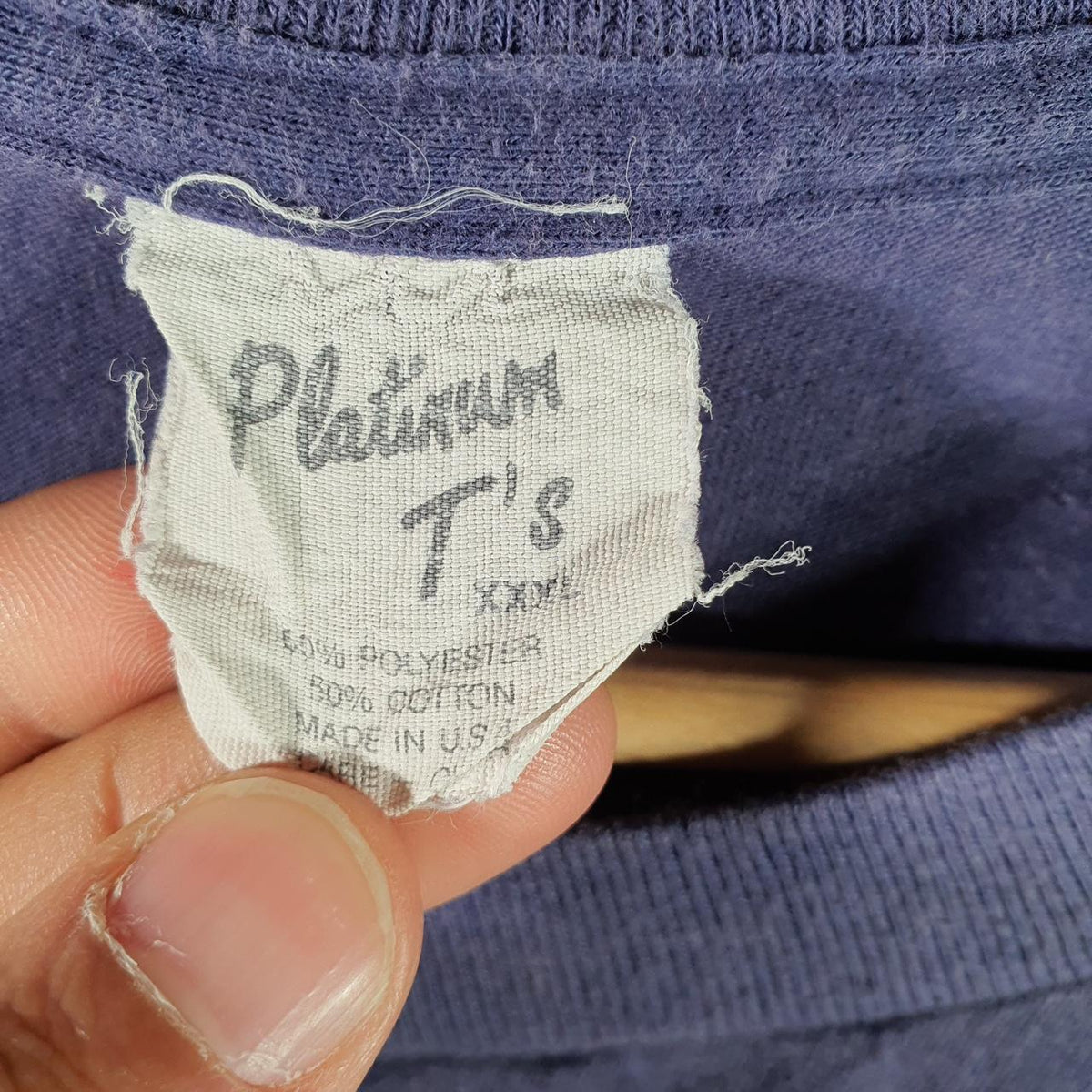 Vintage Platinum Washington 1990 Prince & Frazier USA Single Stitch T Shirt Men’s XL Blue