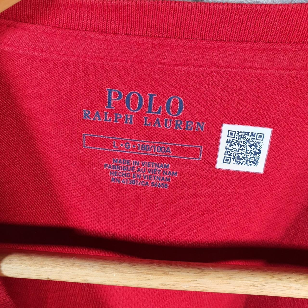 Vintage Ralph Lauren Polo T Shirt Men’s Large Red Embroidered Pony Classic Fit C9098