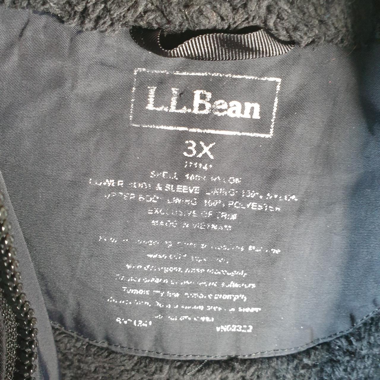 Vintage L.L. Bean Outdoors Nylon Jacket Mens 3XL Black Waterproof Shell Coat