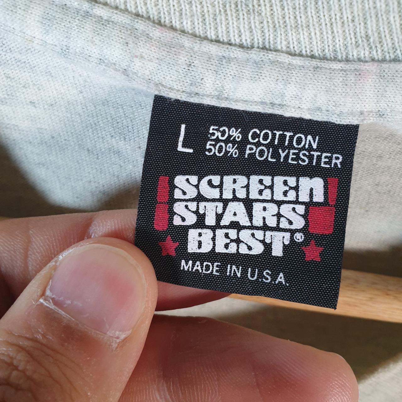 Vintage Screen Stars UMKC 1990 Basketball USA Single Stitch T Shirt Men’s Large Grey