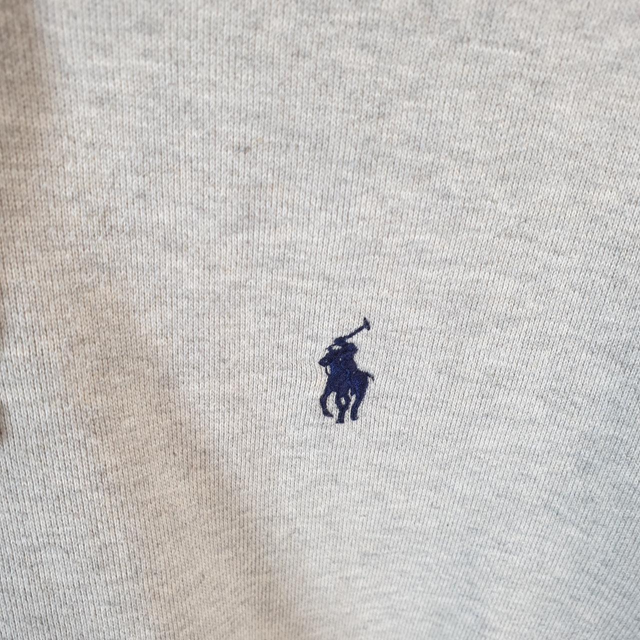 Vintage Ralph Lauren Polo Heavyweight Hoodie Men’s XL Slim Grey Cotton Full Zip Pony