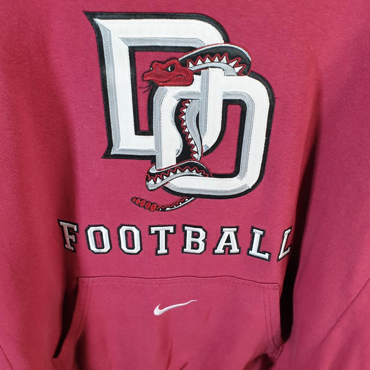 Vintage Nike Centre Swoosh Embroidered Hoodie Men’s 2XL Red Swoosh Y2K Pullover