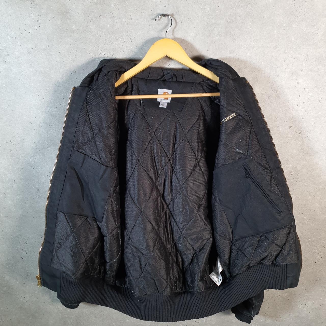 Vintage Carhartt Active Hooded Jacket Men’s Large Black Workwear Canvas USA G2123