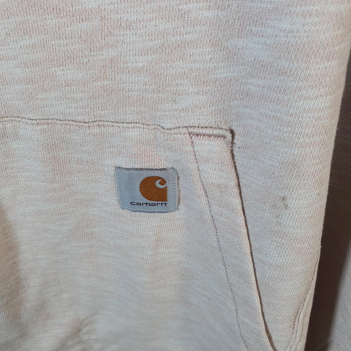 Vintage Carhartt Hoodie Womens Large Pink Pullover Blank Sweatshirt USA Relaxed Fit